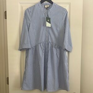 Tuckernuck blue stripe royal shirt dress NWT